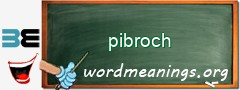 WordMeaning blackboard for pibroch